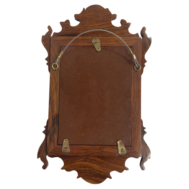 11" Wood Colonial Style Chippendale Mirror