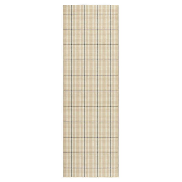 Hallie Plaid Khaki Washable Rug