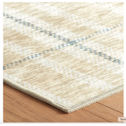 Hallie Plaid Khaki Washable Rug