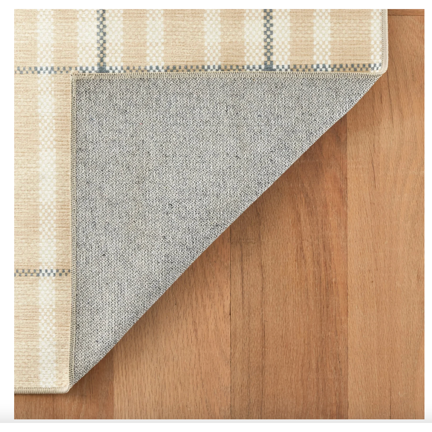 Hallie Plaid Khaki Washable Rug