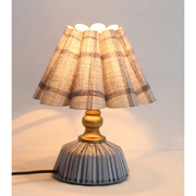 Scalloped Blue Plaid Mini Lamp