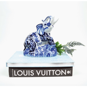 Blue Chinoiserie Decorative Elephant