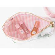 Natural Botanical Clear Coated Travel Cosmetic Case