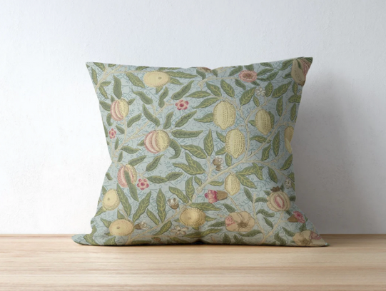 Pomegranate Blue Slate Thyme Outdoor Pillow