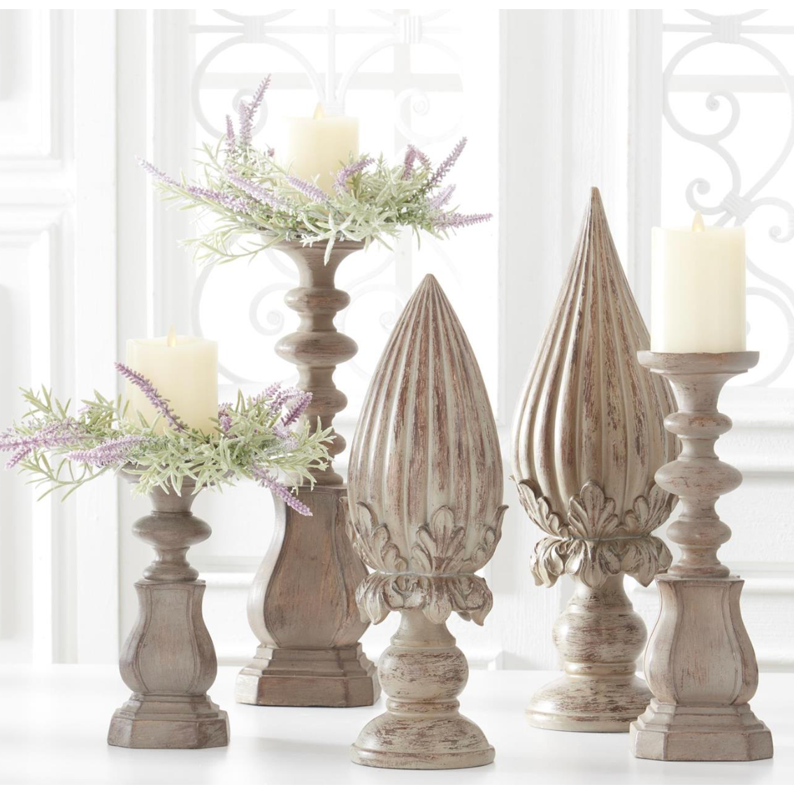 Ivory Wax Medium Luminara Indoor Candles