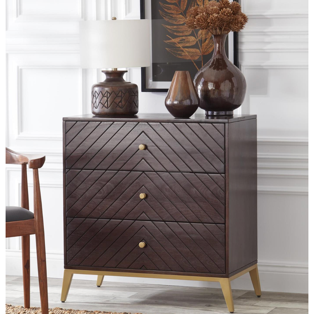 Brown & Burgundy Metal and Enamel Vases