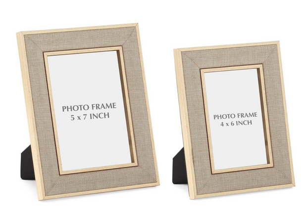Gold Linen Photo Frames