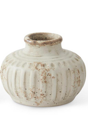 Weathered Cream Bud Vases