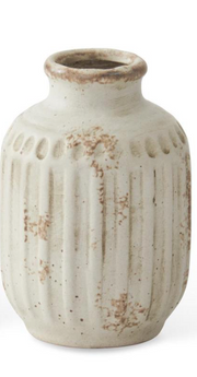Weathered Cream Bud Vases