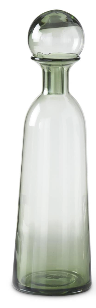 Green Glass Vases with Stopper