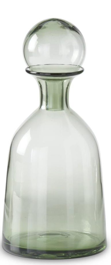 Green Glass Vases with Stopper