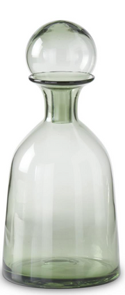 Green Glass Vases with Stopper