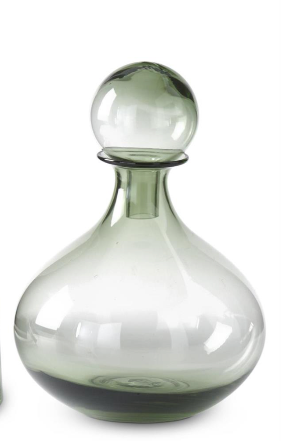 Green Glass Vases with Stopper