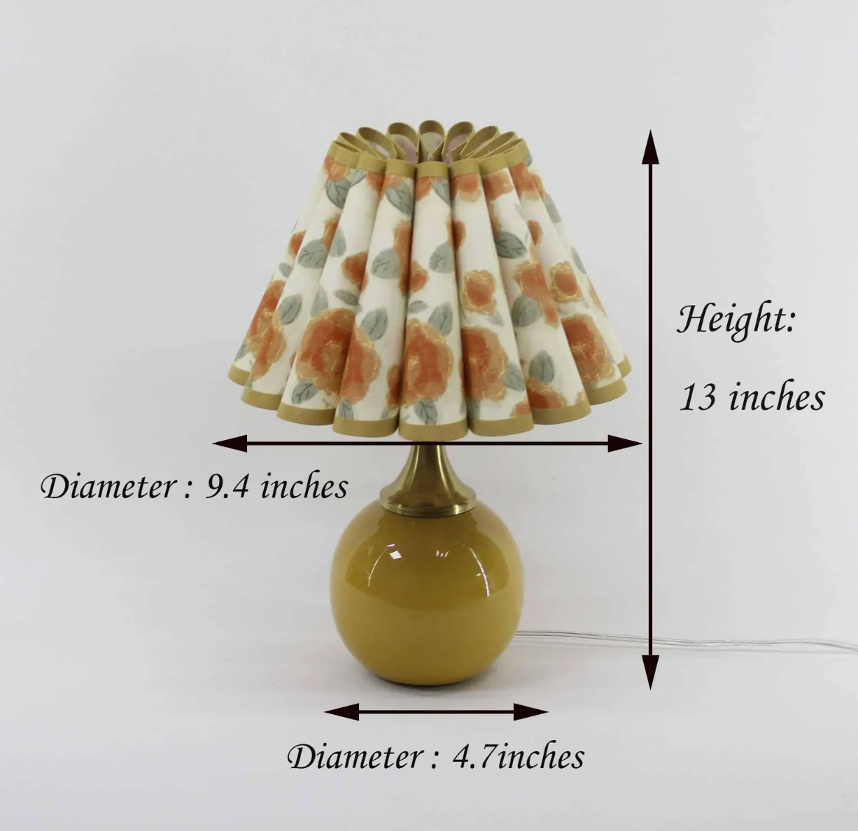 Handmade Floral Mini Table Lamp