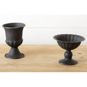 Mini Fluted Black Urn