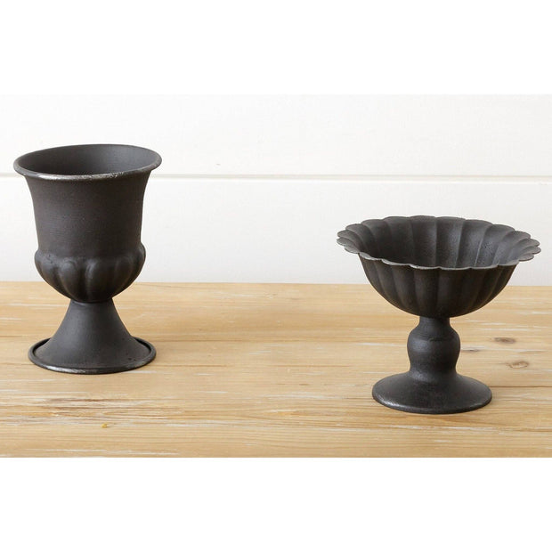 Mini Fluted Black Urn