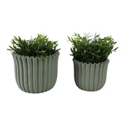 Sage Green Fluted Planter