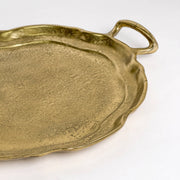 Gilded Round Tray w/Handles