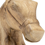 Wooden Horse Head Statue