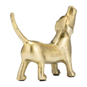 Gold Howling Dog Figurine