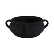 Black Textured Bowl with Handles