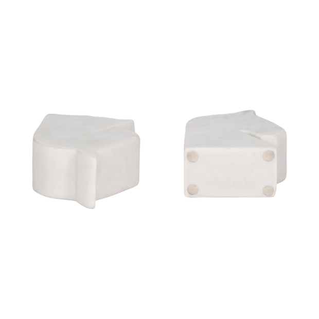 S/2- White Marble Horse Head Bookends