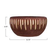 Decorative Carved Paulownia Wood Bowl