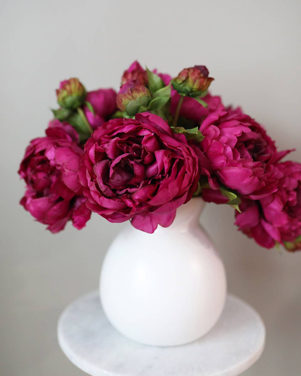 Faux Burgundy Pink Peony 20