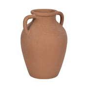 Brown Ceramic With Handles Decorative Vase