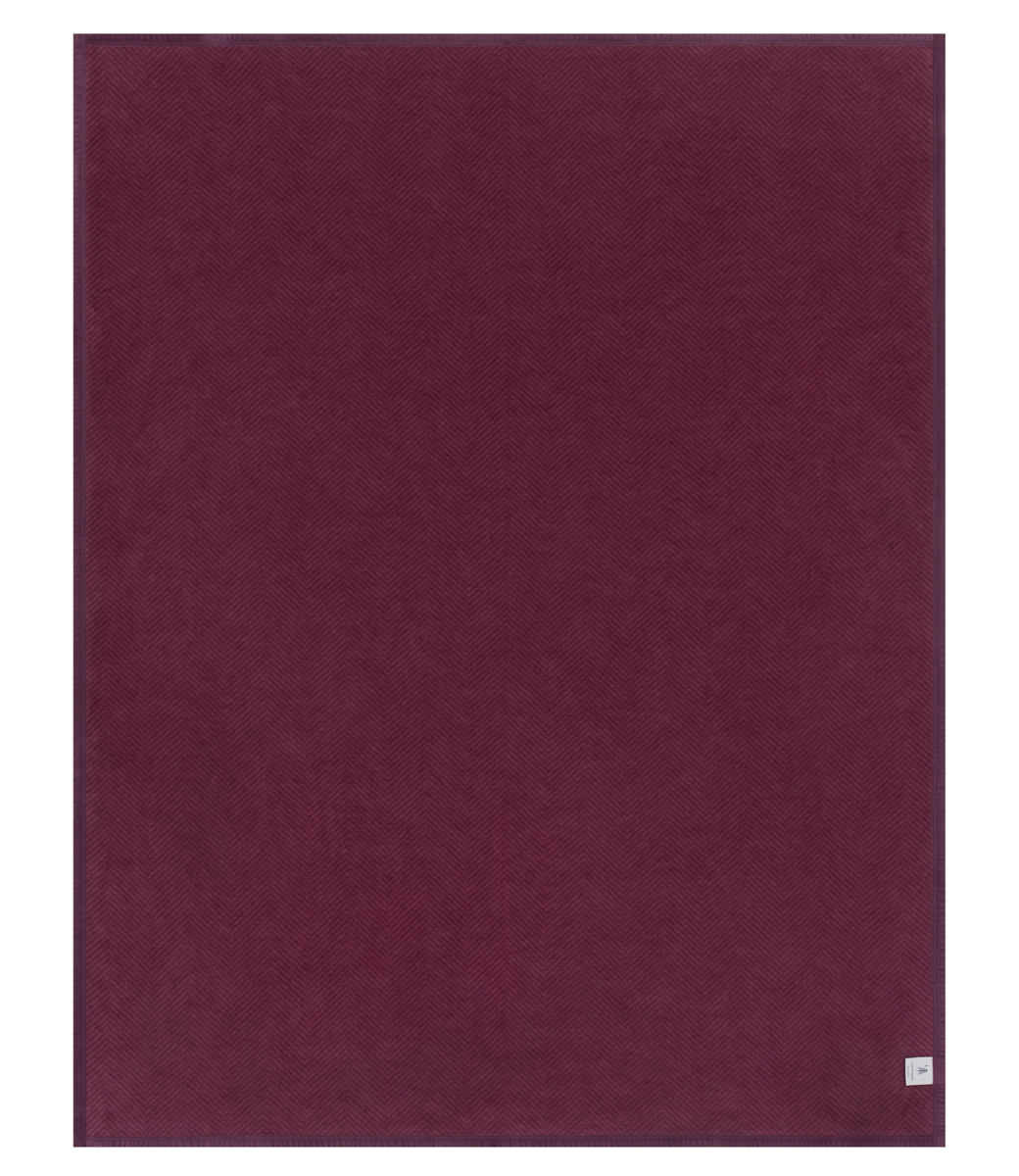 Harborview Herringbone Plum Blanket