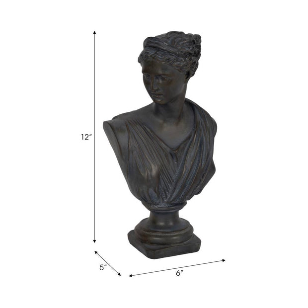 Bronze Grecian Bust Sculpture