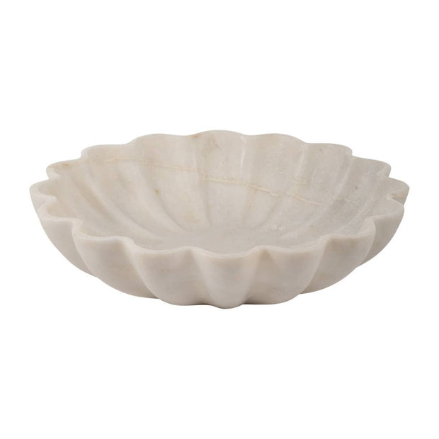 Marble Shell-Shaped Bowl- 12 in