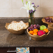 Scalloped Wooden Bowls