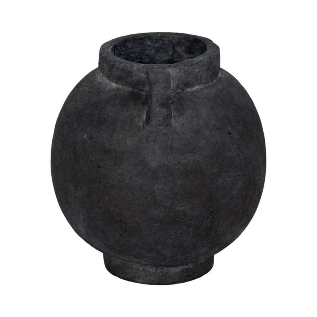 Black Bulbous Jug with Handle