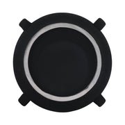 Black Textured Bowl with Handles