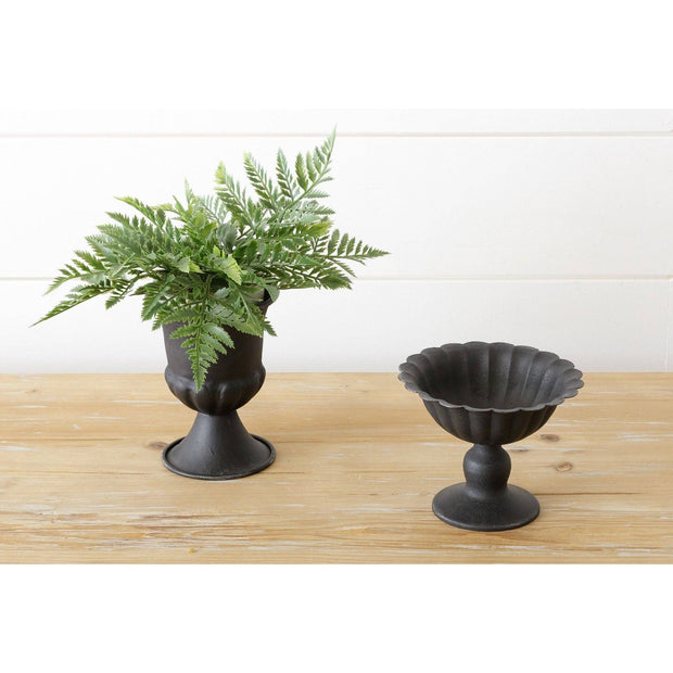Mini Fluted Black Urn