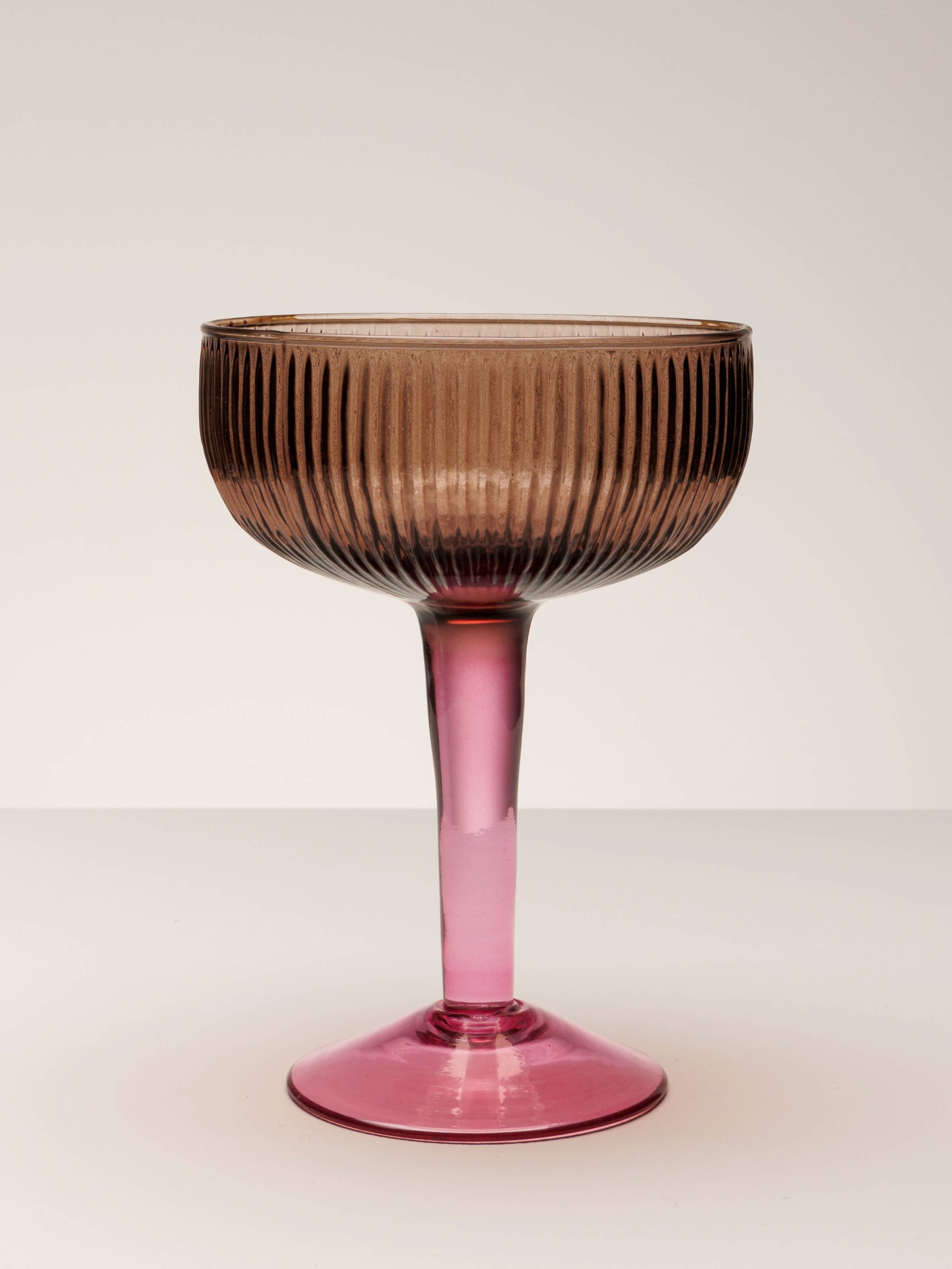 Bicolor cocktail glass purple