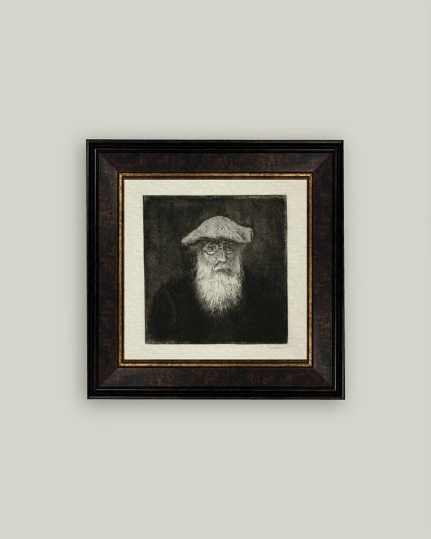 Self Portrait by Camille Pissarro Framed Antique Art