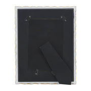 White Rectangle Marble and Gold Trim Photo Frame