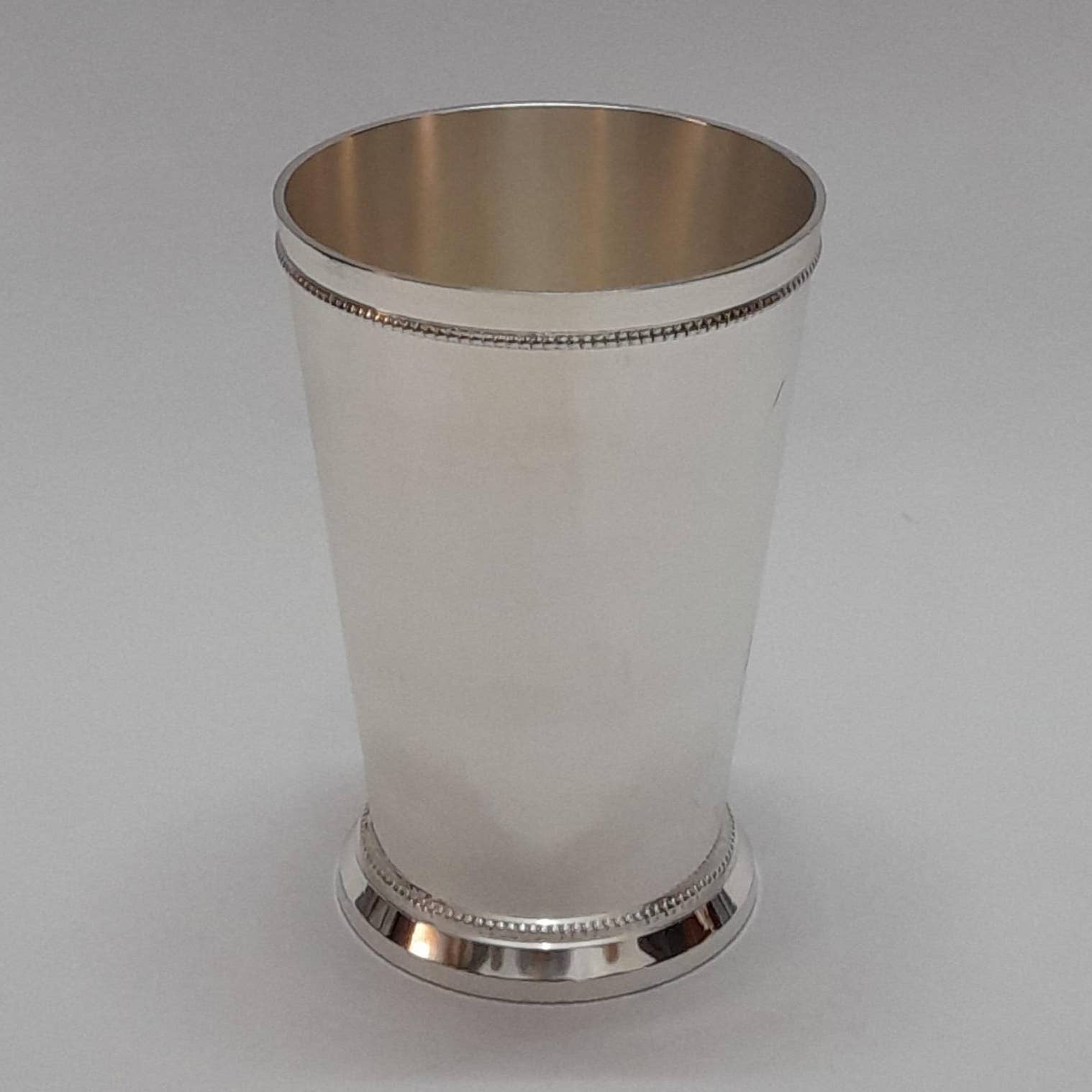 White Silver Brass Mint Julep Cup
