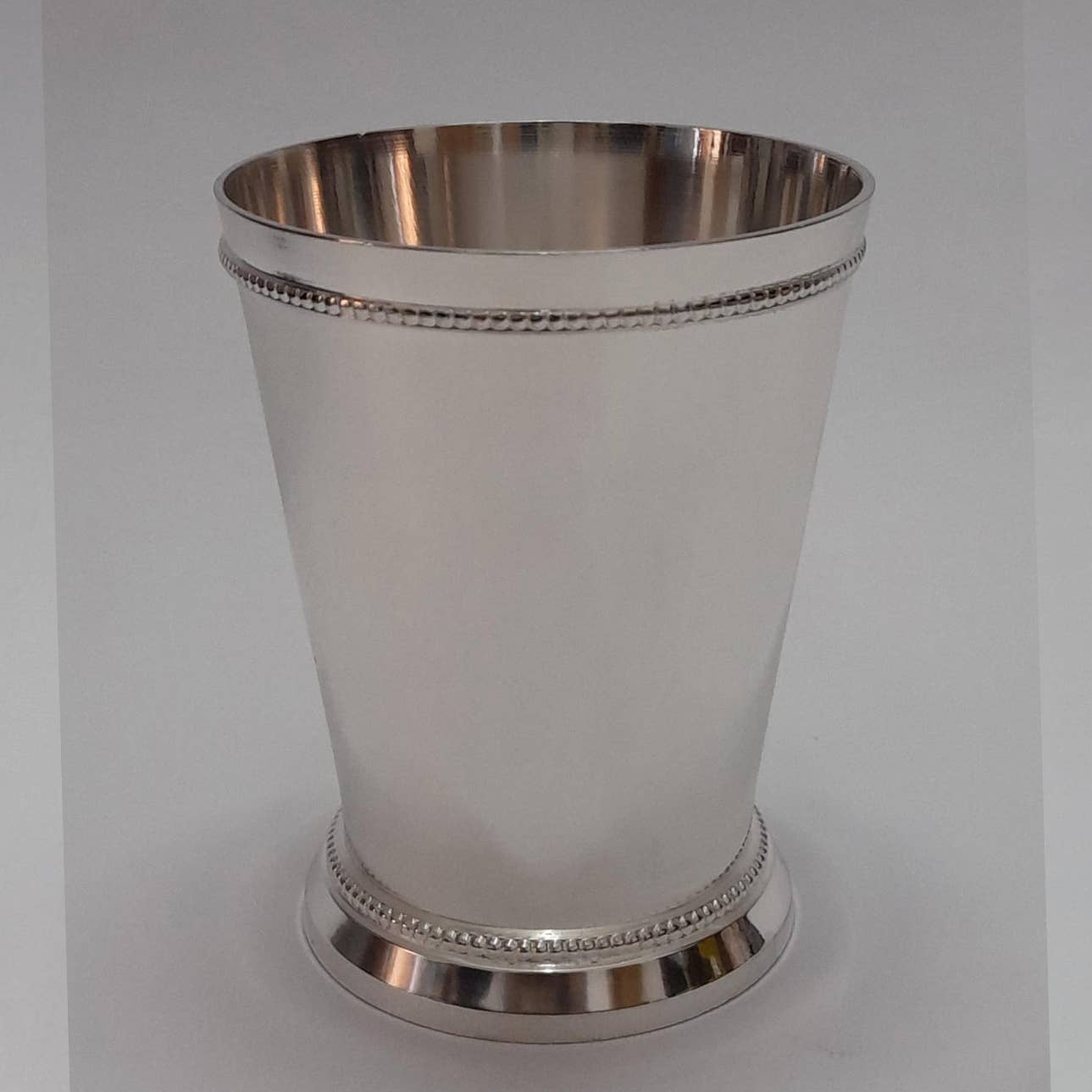 White Silver Brass Mint Julep Cup