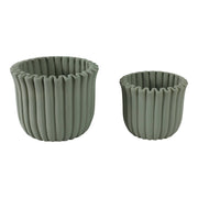 Sage Green Fluted Planter