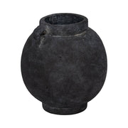Black Bulbous Jug with Handle