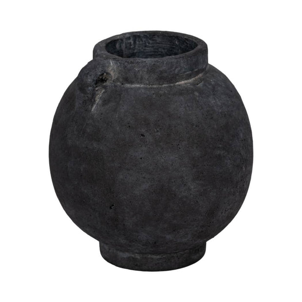 Black Bulbous Jug with Handle