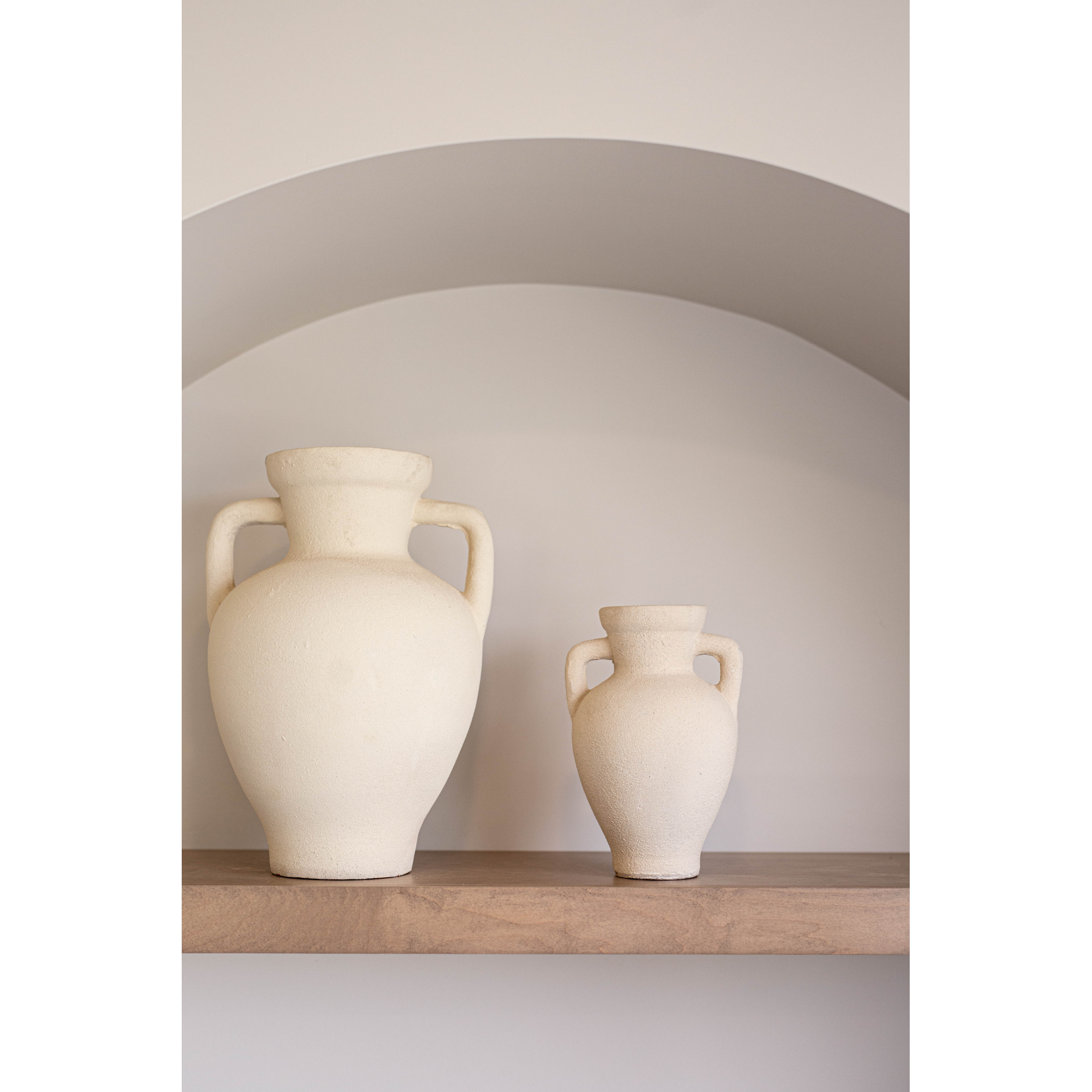 Lisbon Cream Urn Vase With Handles Large