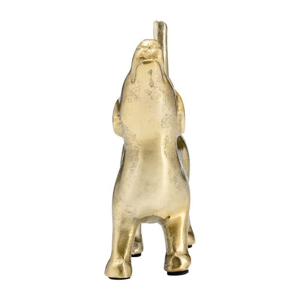 Gold Howling Dog Figurine