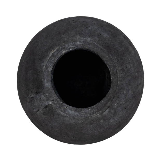 Black Bulbous Jug with Handle