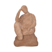 Terracotta Thinking Man Figurine
