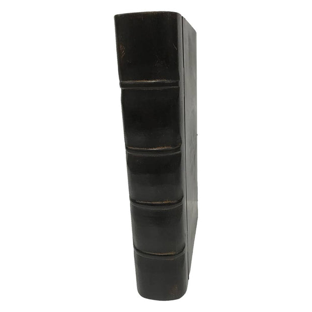 10" Black Wood Hollow Book Safe Storage Box