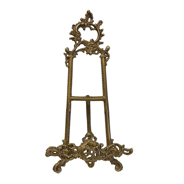 16" Vintage Style Solid Brass Photo-Plate Easel Stand